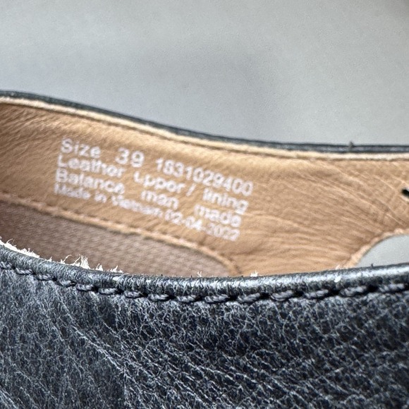 DANSKO Sassy Black Milled Burnished Leather Platform Block Heel Shoes Sz 39 - Picture 7 of 9